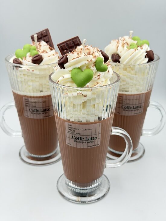 Caffè Latte lõhnastatud sojavahaküünal