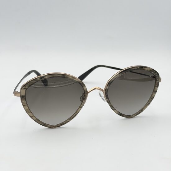Maison Mollerus Piz Ela 3 sieviešu saulesbrilles ar olīvpelēku rāmi un tumši tonētām lēcām F00002042