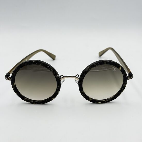 Maison Mollerus Torronealt 2 unisex saulesbrilles ar tumšu acetāta rāmi un gaiši tonētām lēcām F00002169