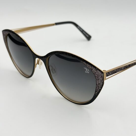 Maison Mollerus Baretta 1 sieviešu saulesbrilles ar melnu rāmi un tumši tonētām lēcām F00001774