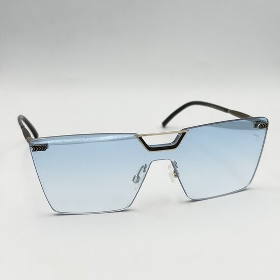 Maison Mollerus Blauberg 3 sieviešu saulesbrilles ar gaiši zilām lēcām un sudrabotas krāsas elementiem F00002603