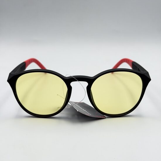 Red Bull Spect YKE_RX-005 unisex brilles ar zilās gaismas filtru, dzeltenām lēcām un melni sarkanu rāmi